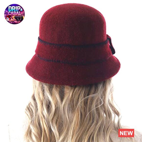 Wool Bucket Hat Crushable Packable Winter Warm Adjustable Drawstring main image 4